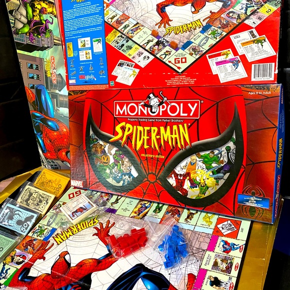 MONOPOLY SPIDER-MAN MARVEL COLLECTOR’S EDITION 2002 PARKERS BROTHERS COMPLETE - Picture 2 of 9